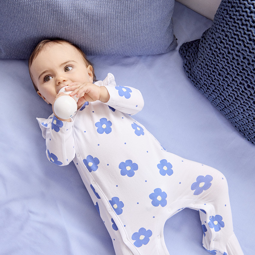 Lot de 3 dors-bien floraux pour bébé fille avec ouvertures différentes selon l'âge 