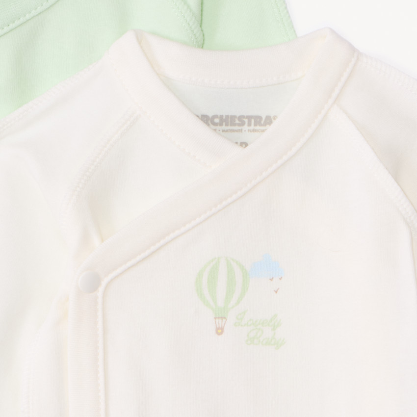 Lot de 5 bodies manches longues fantaisie pour bébé prématuré 