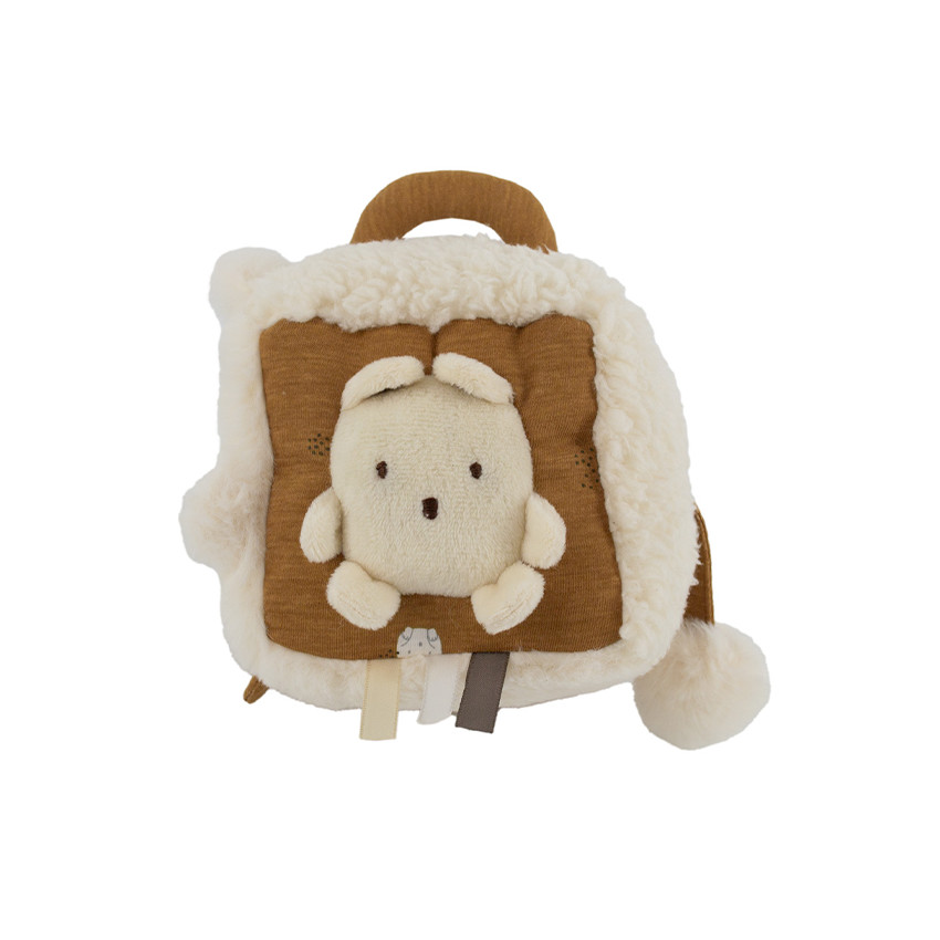 Cube d'activités 15 x 15 cm Boubou - Ecru (Domiva) - Image 1