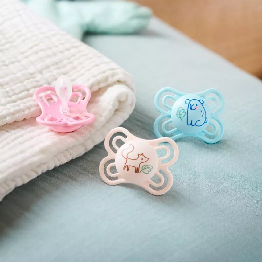 Lot de 2 sucettes silicone Perfect 2-6M animaux (modèle aléatoire) 