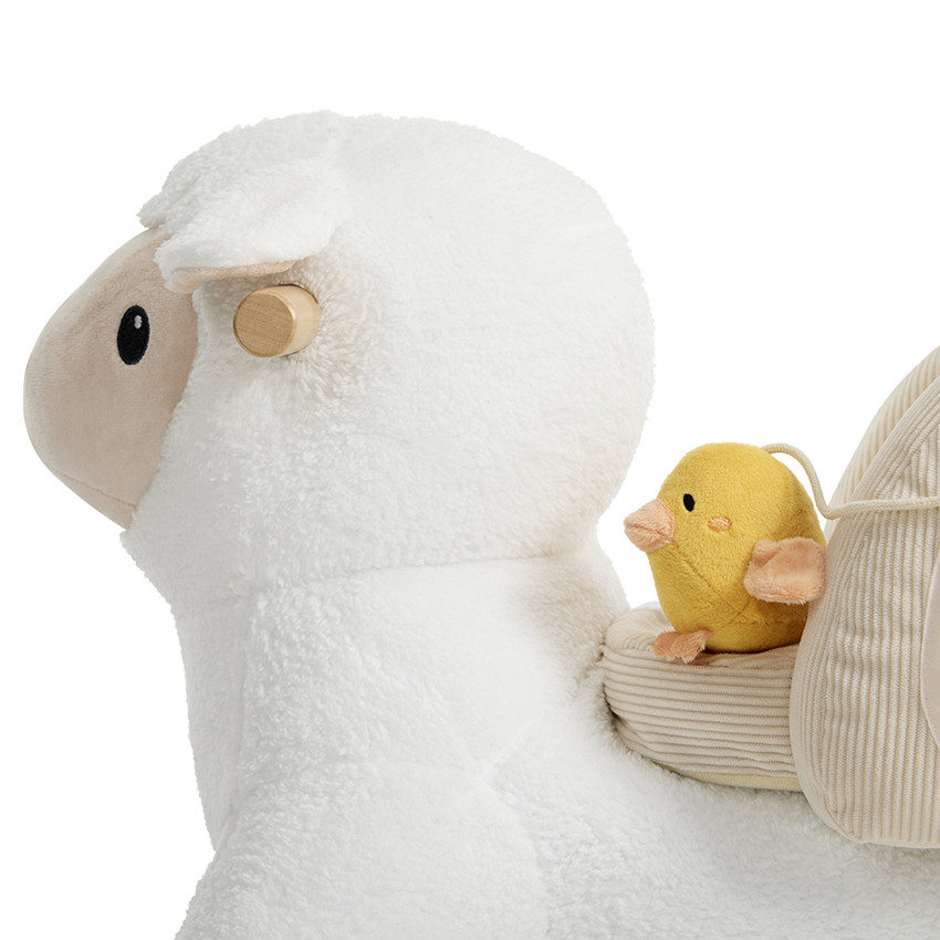Mouton à bascule avec 2 jouets sensoriels - Blanc (Prémaman) - Image 4