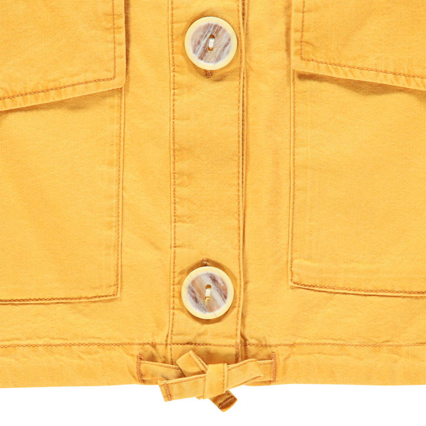 Veste jaune en toile à poches 