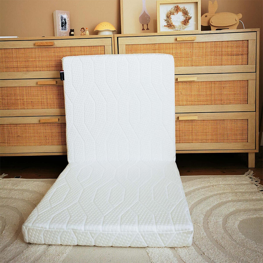 Matelas pliant Zen déhoussable 60 x 120 cm blanc 