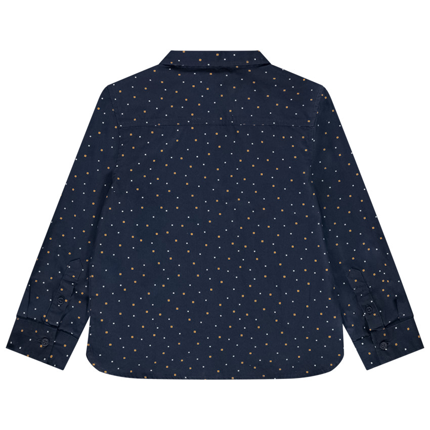 Chemise manches longues imprimé pois pour garçon 
