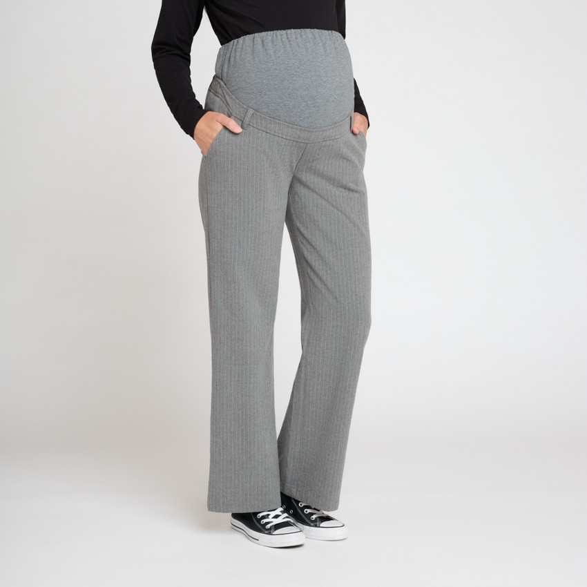 Pantalon large de grossesse avec bandeau haut