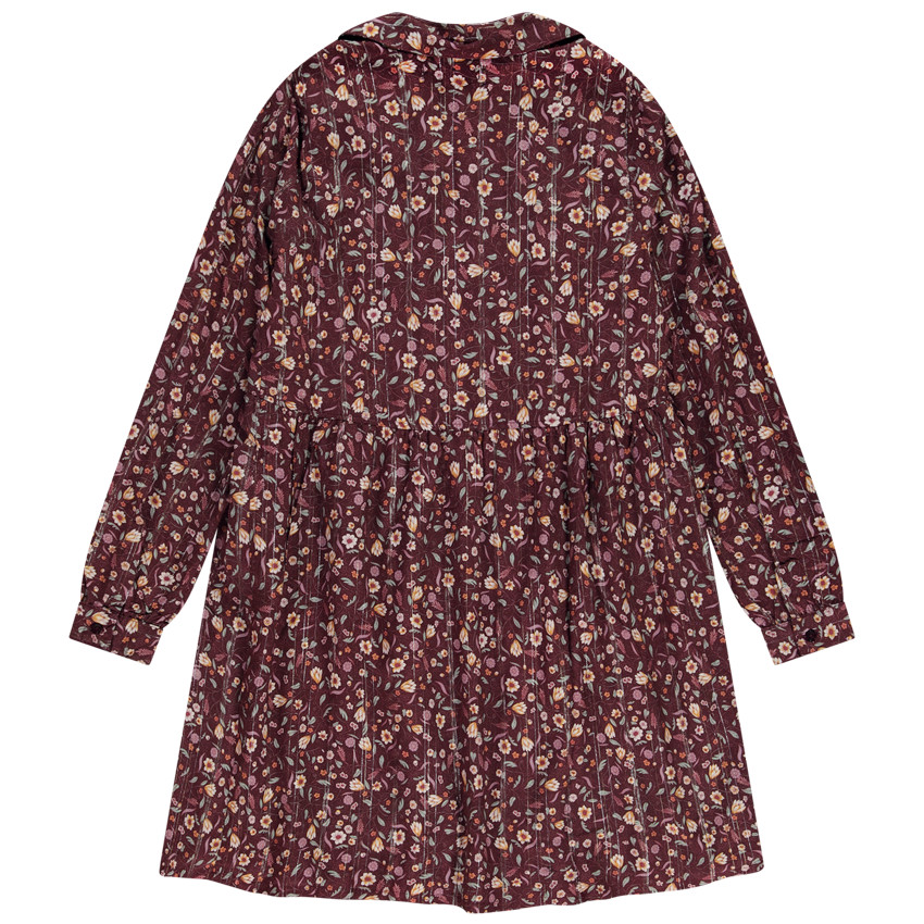 Robe manches longues imprimé fleuri pour femme 