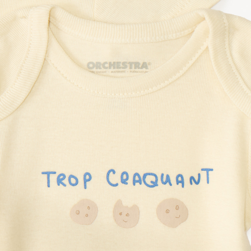 Lot de 7 bodies uni imprimé fantaisie pour bébé  