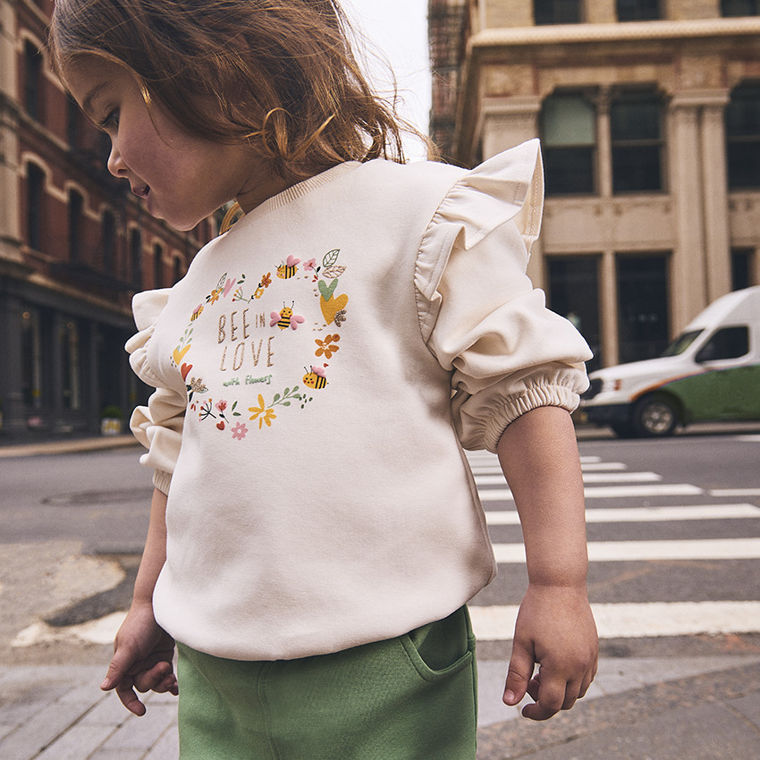 Ensemble jogging à sweat brodé pour bébé fille 