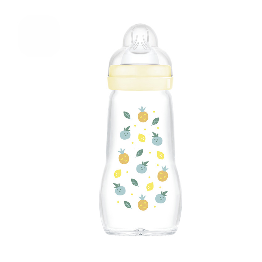 Biberon en verre moyen 0/6 mois 260 ml - Débit 2