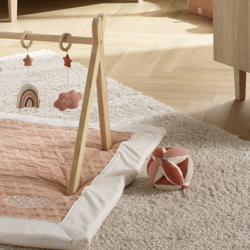 Balle sensorielle Petit Cœur rose/blanc 