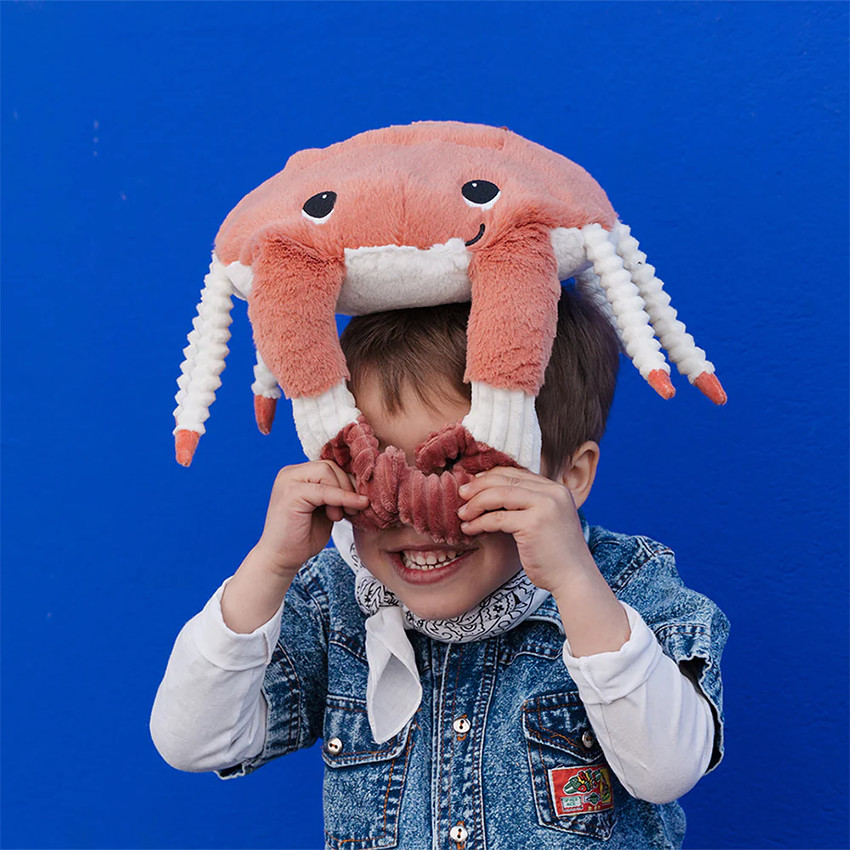 Peluche géante crabe et son bébé terracotta Cassecou Les Ptipotos - Made in  Bébé