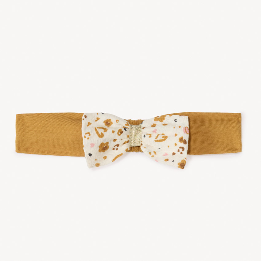 Bandeau à nœud imprimé léopard pour bébé fille
