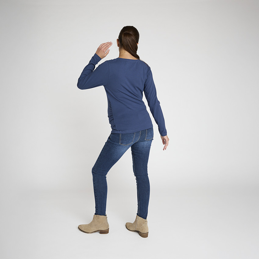 T-shirt manches longues de grossesse print cœur 