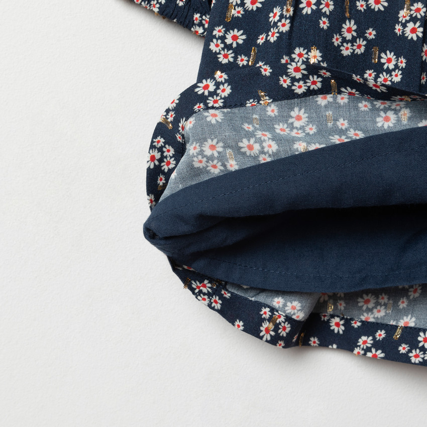 Robe à manches longues imprimée floral all-over 