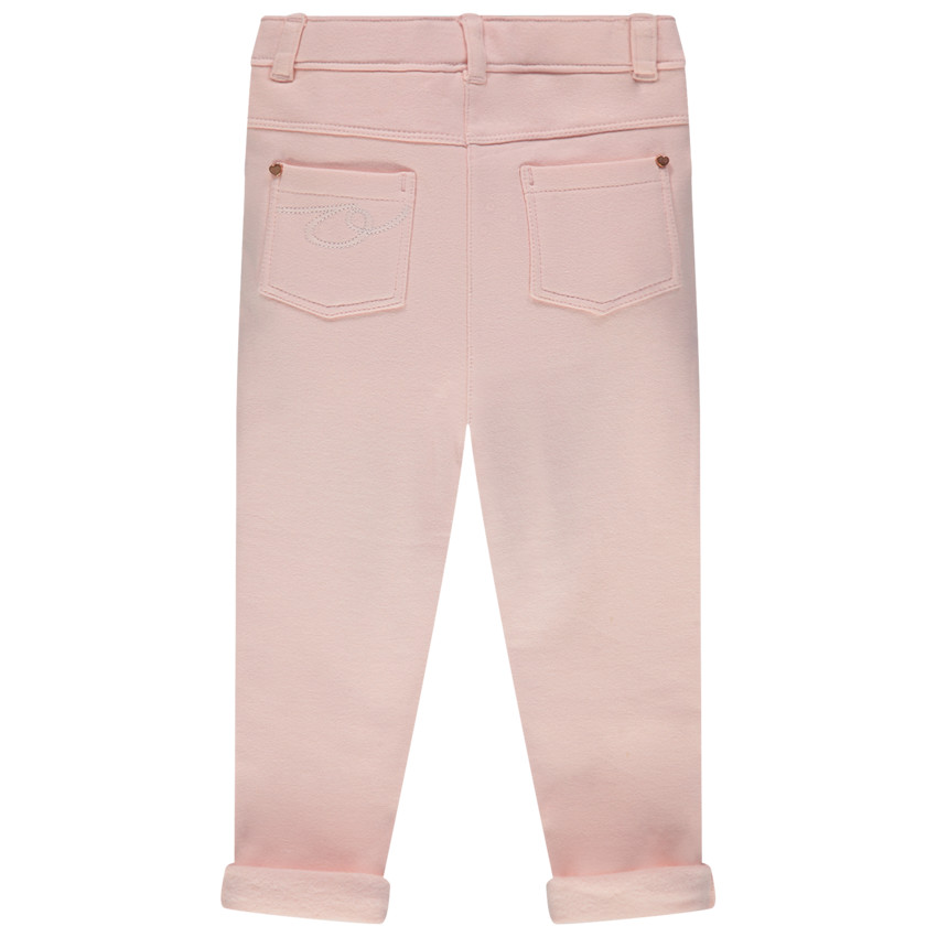 Jegging uni à bouton gravé 