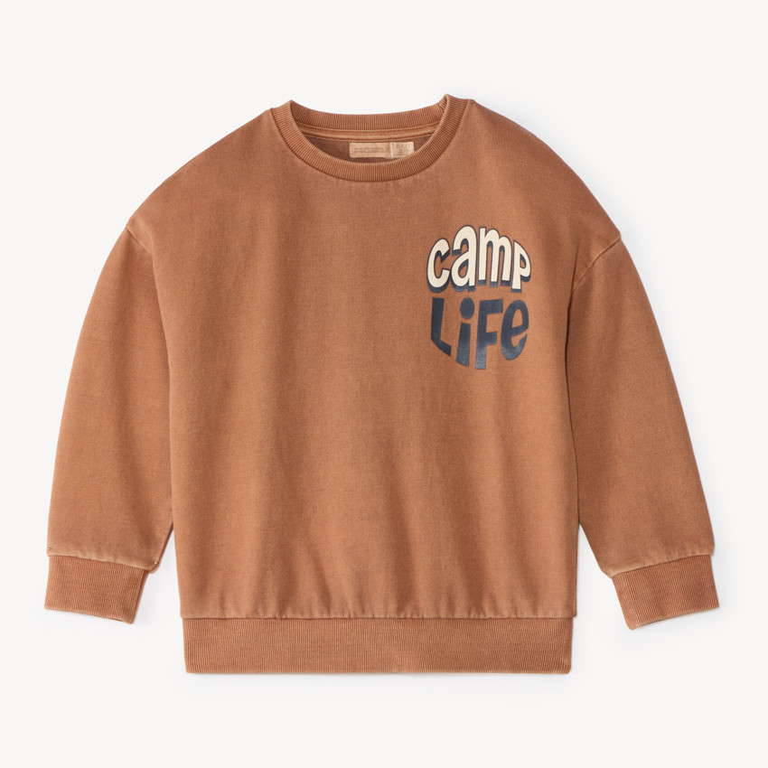 Sweat molleton oversize garçon print fantaisie 