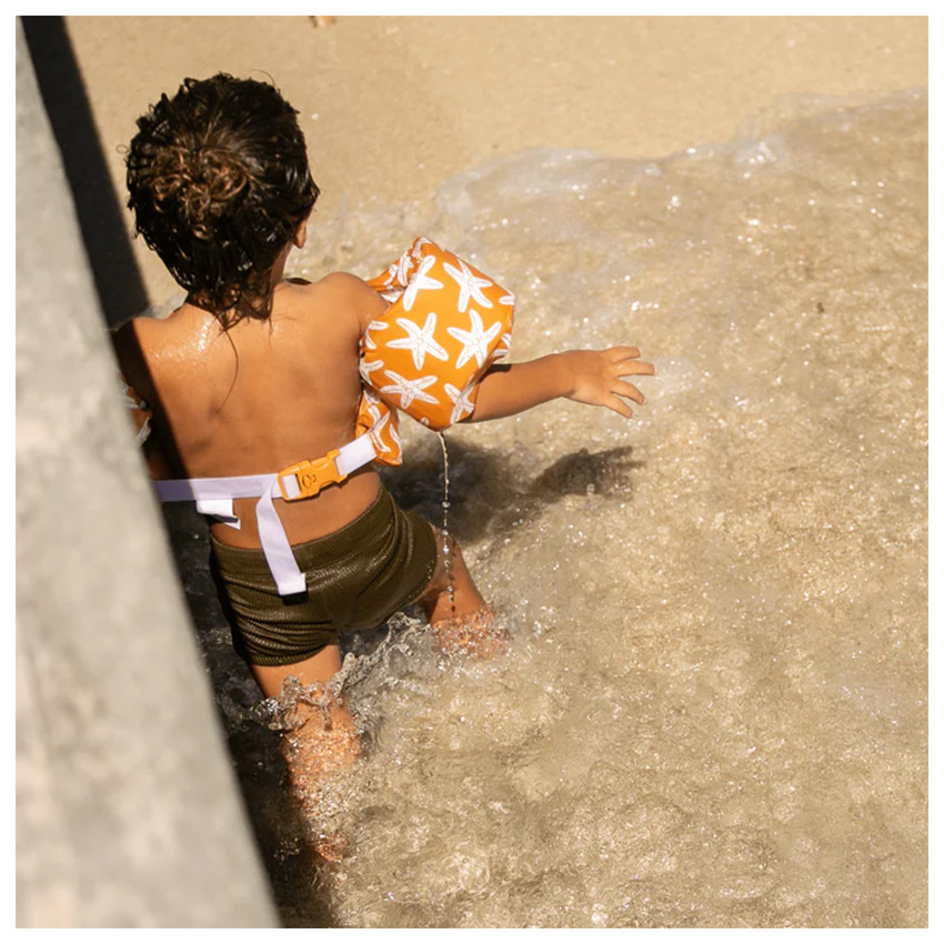 Brassard ensemble de natation Puddle Jumper Etoiles de Mer Beige 2-6 ans  