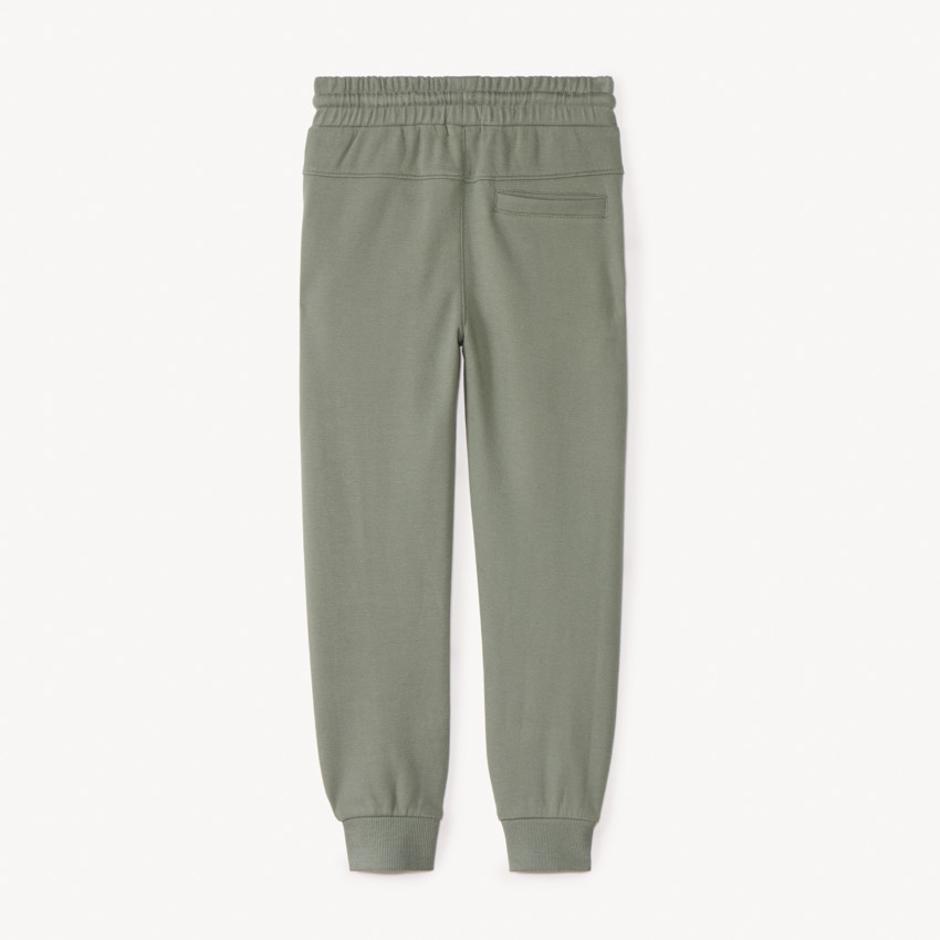 Jogging en piqué uni avec motif en relief pour garçon 