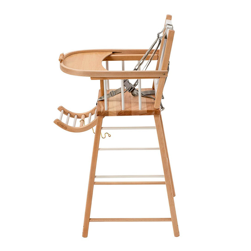 Chaise-haute traditionnelle André hybride blanc 