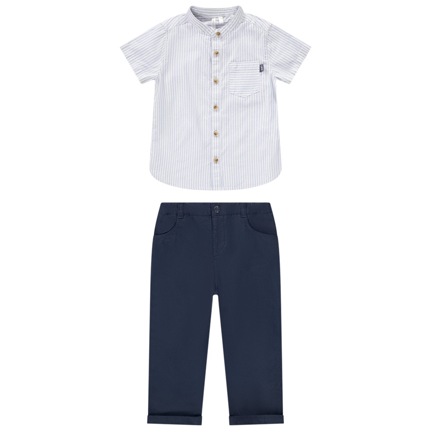 Ensemble 2 pièces avec chemise rayée pour bébé garçon 