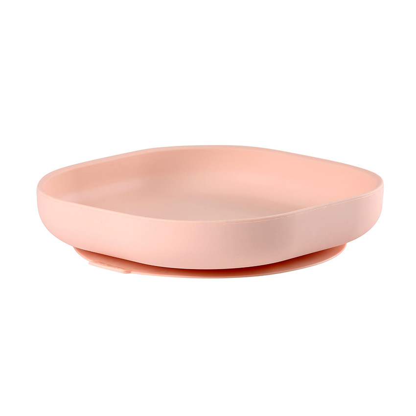 Béaba - Assiette silicone avec ventouse Rose 4m+ - Vaisselle bébé - Lalla  Nature