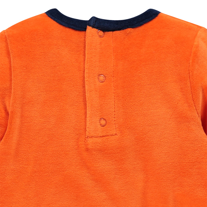 Pyjama en velours avec ours printé 