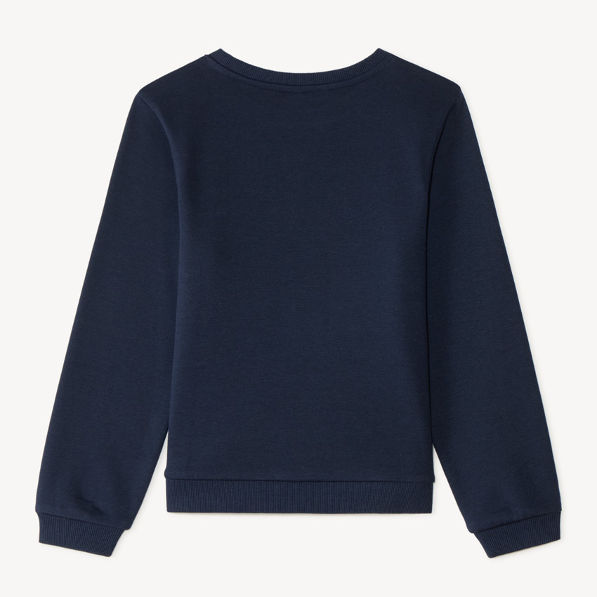 Sweat en molleton imprimé fantaisie pailleté fille 