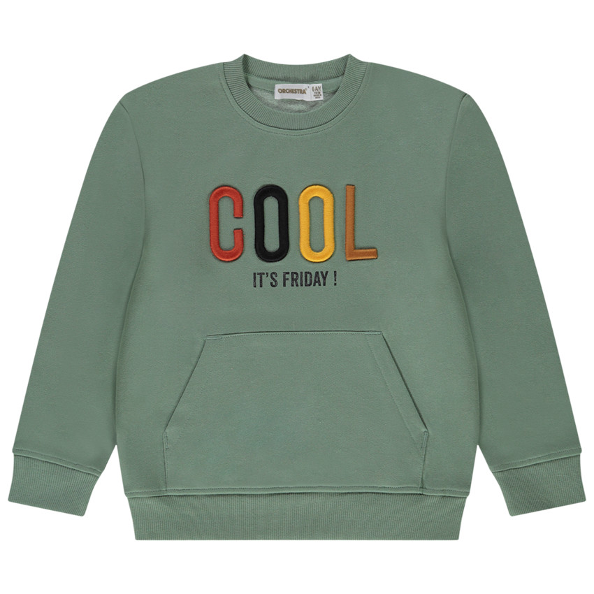 Sweat en molleton avec broderie fantaisie pour garçon