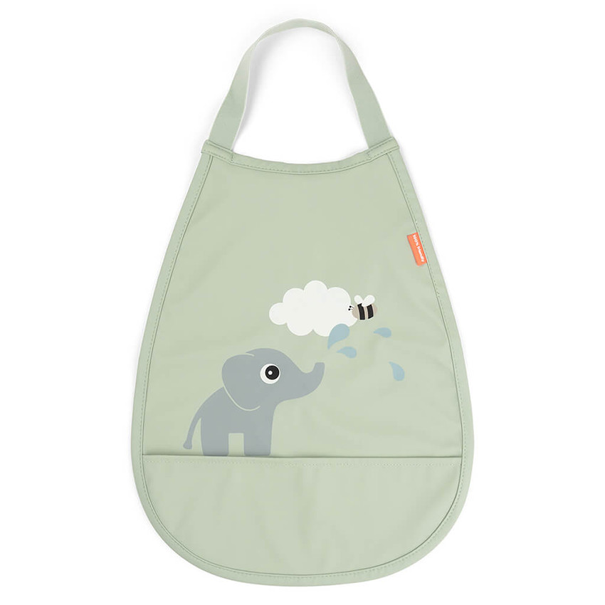 Bavoir élastique avec poche Elphee Vert