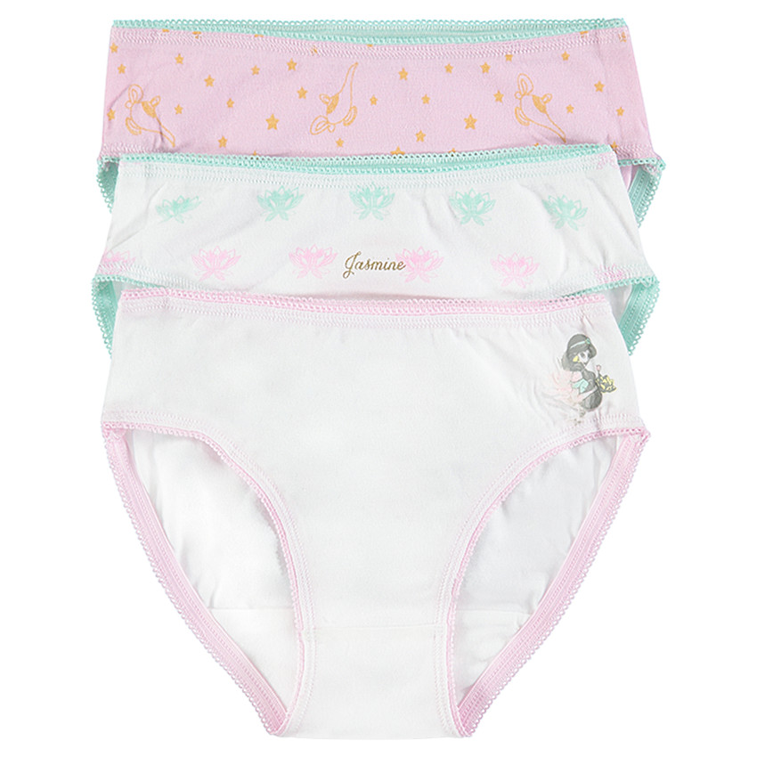 Lot de 3 culottes en coton print Jasmine Aladdin Disney 