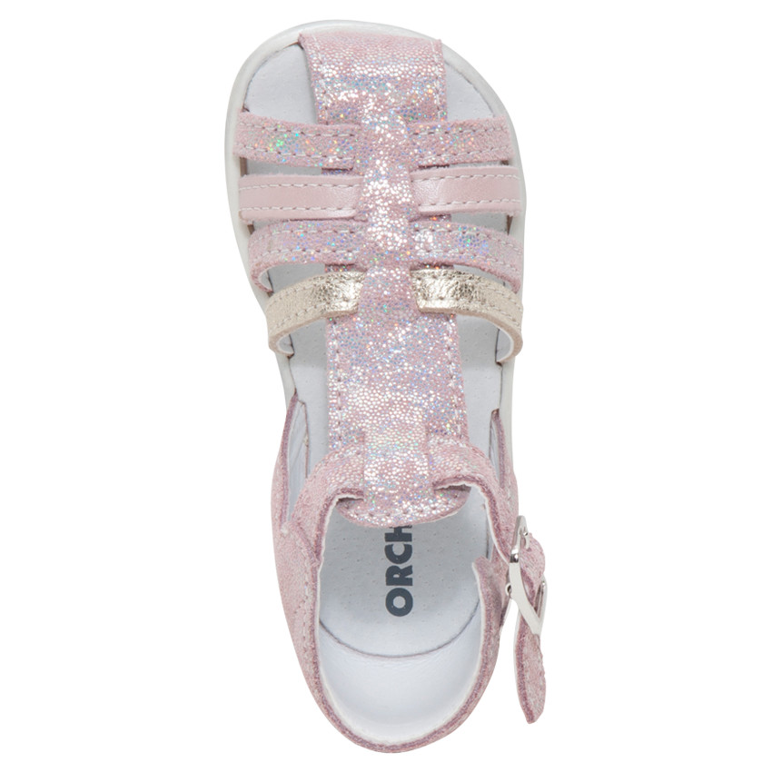 Nu-pieds irisés avec brides nuancées 