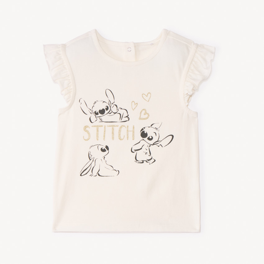T-shirt manches courtes Stitch Disney pour bébé fille 