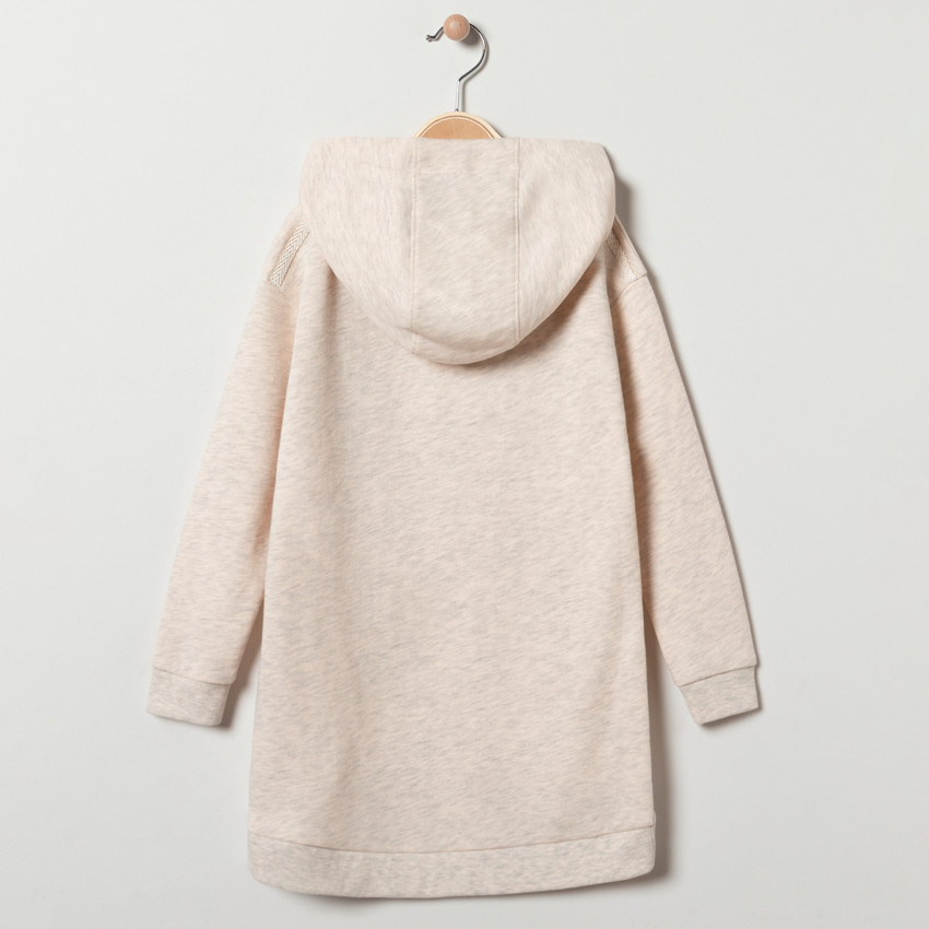 Robe en maille manches longues à capuche pour fille 