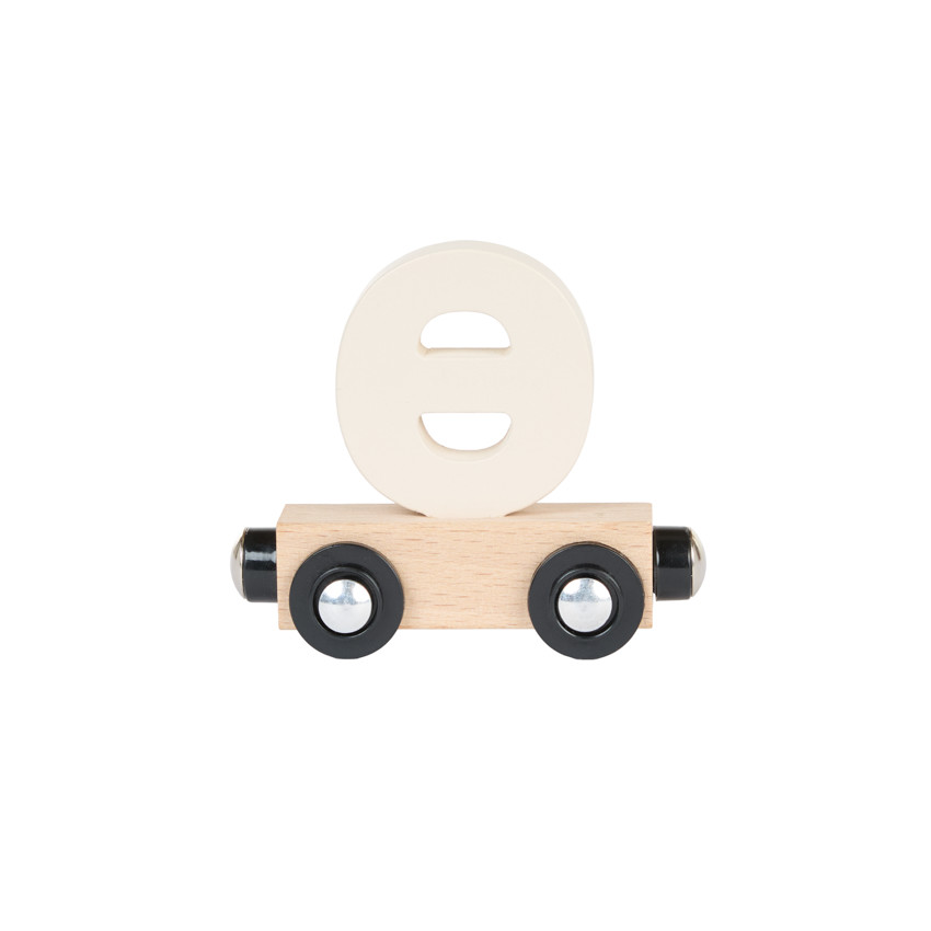 Lettre "THETA" wagon en bois - bleu 
