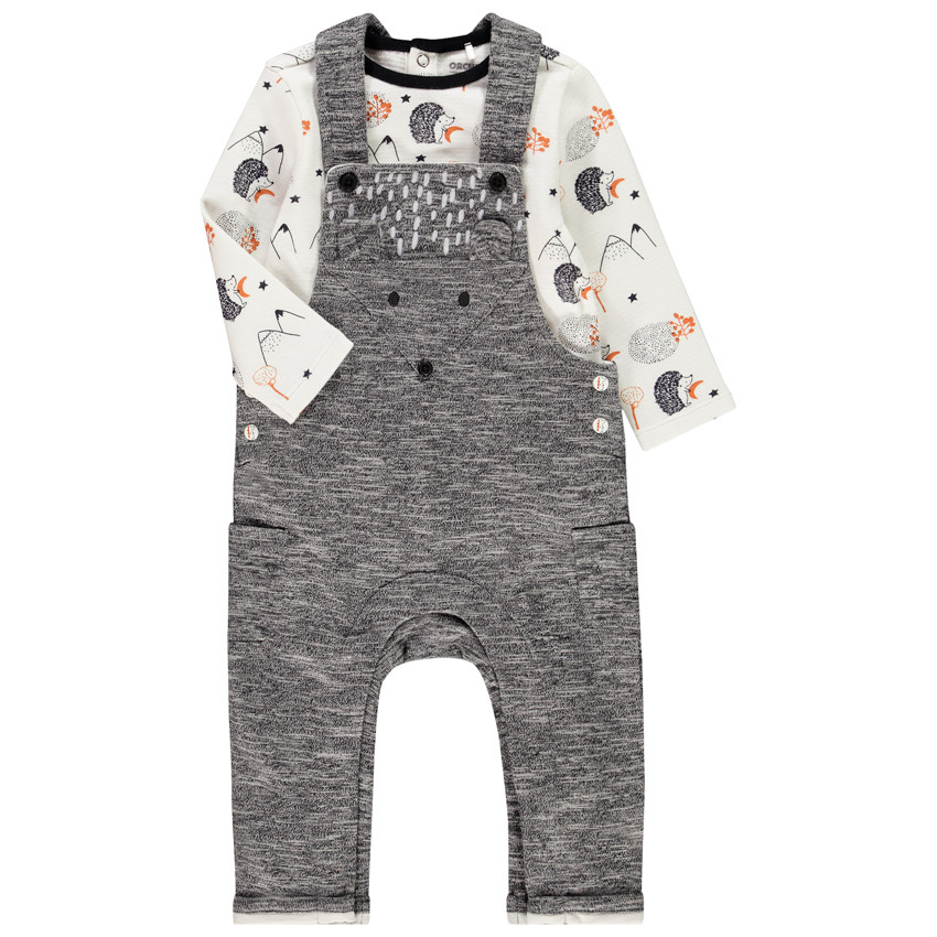 Ensemble avec salopette et t-shirt imprimé pour bébé garçon 