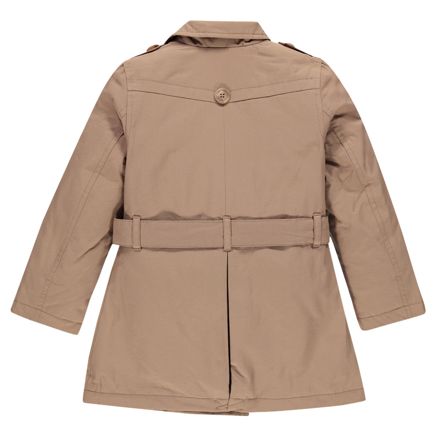 Trench camel en twill déperlant 