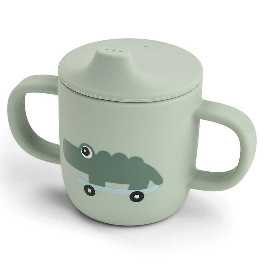 Tasse d'apprentissage en silicone Playground Vert