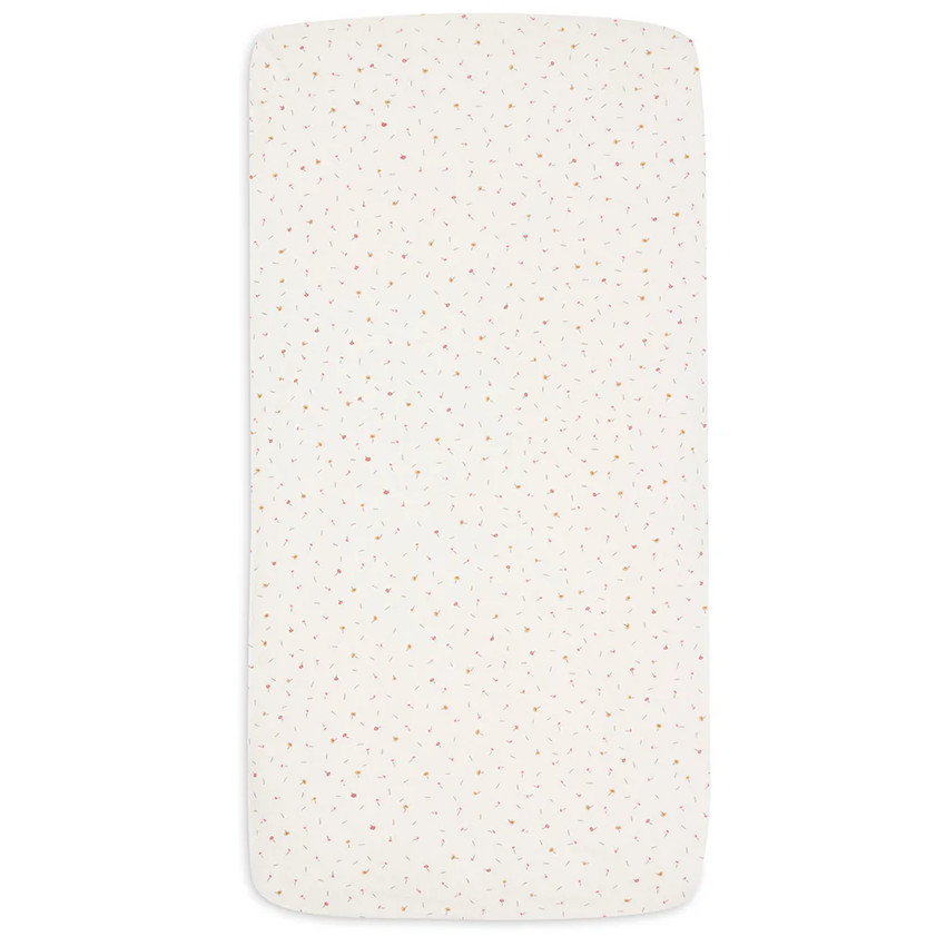 Drap housse jersey berceau 50x90cm Pretty Picnic Flower Drops 