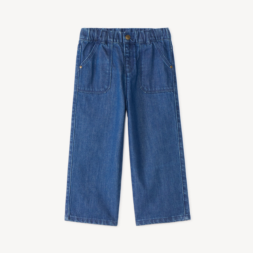 Jean large bébé garçon uni