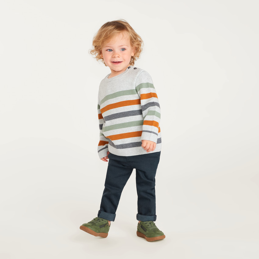 Pull bébé garçon en tricot à rayures