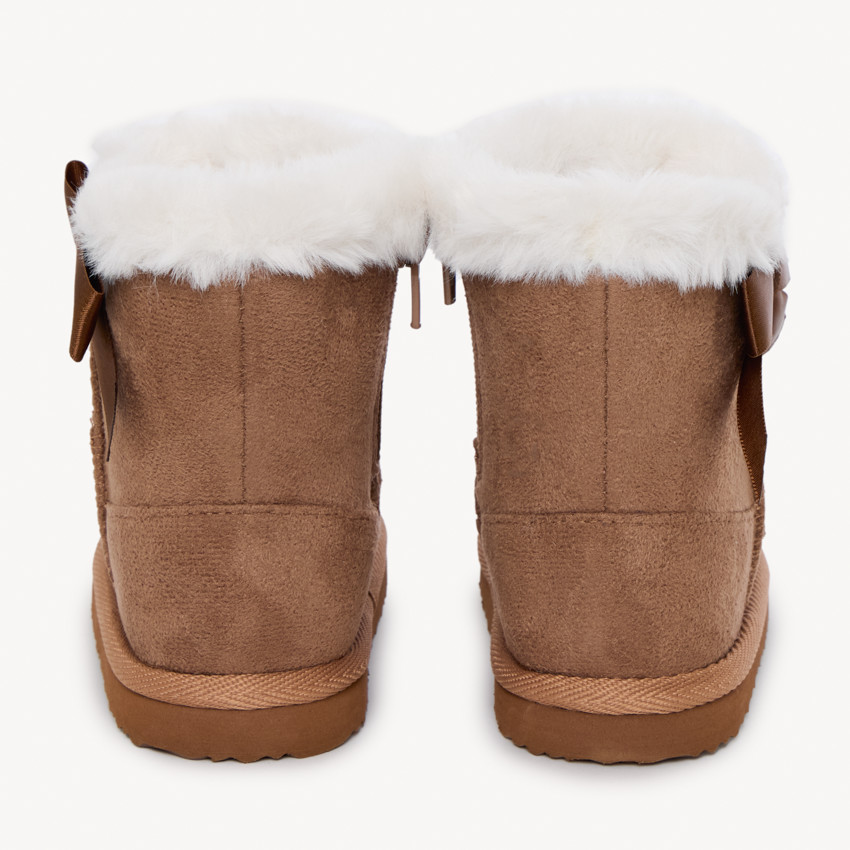 Bottes fourrées effet daim pour bébé fille 