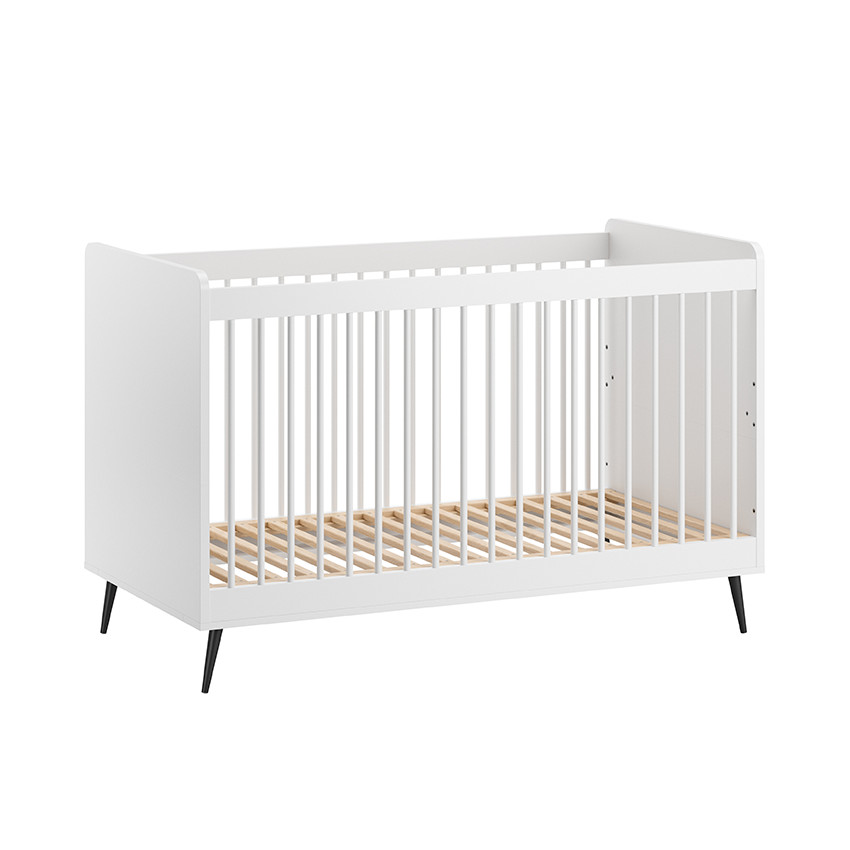 Lit bébé évolutif 70 x 140 cm Blanca blanc 