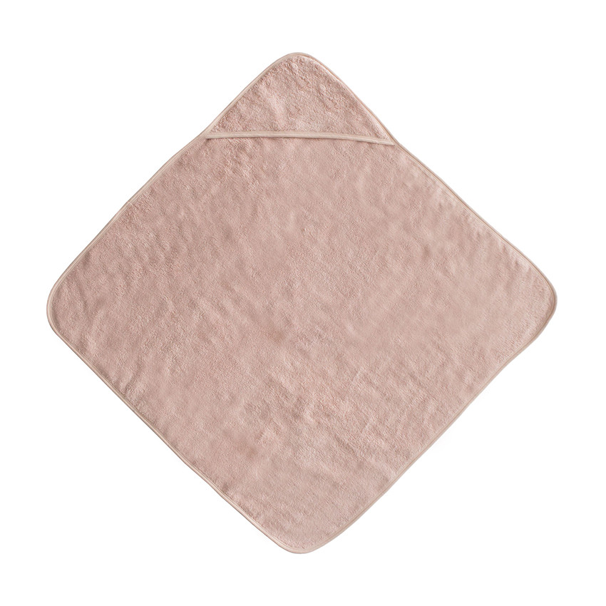 Cape de bain en coton Biologique blush 