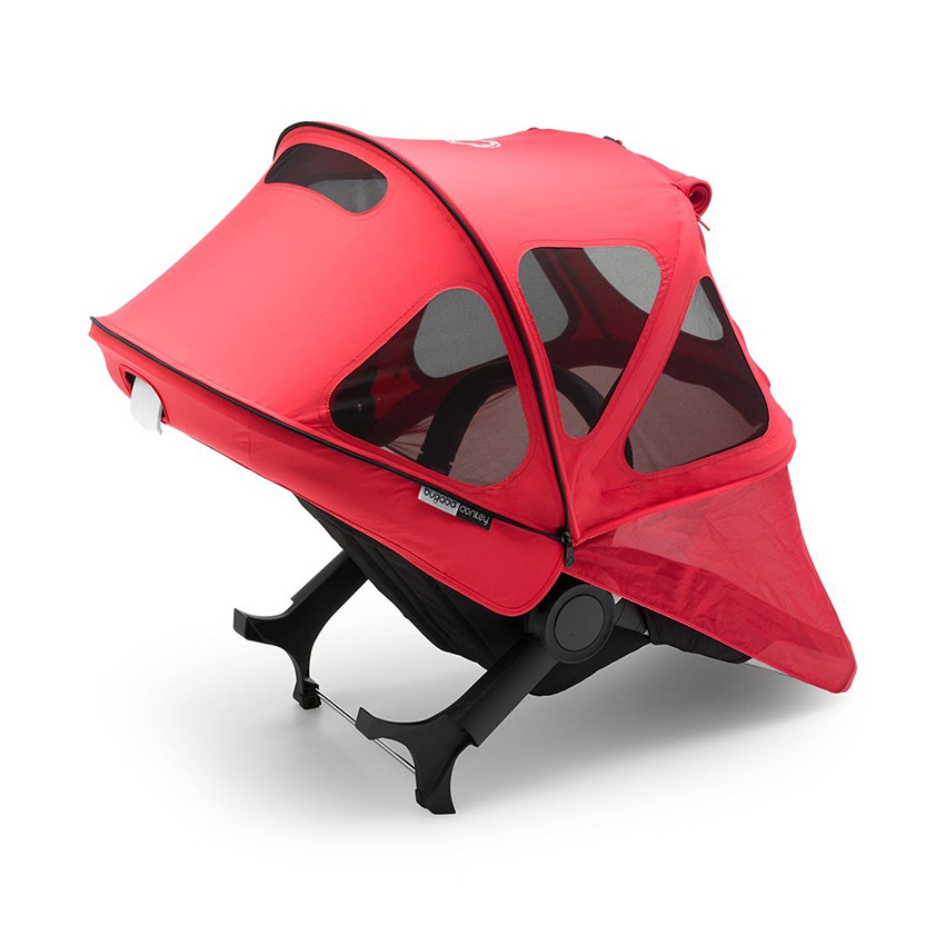 Capote à fenêtre pour poussette Fox/cameleon3 - Rouge néon 