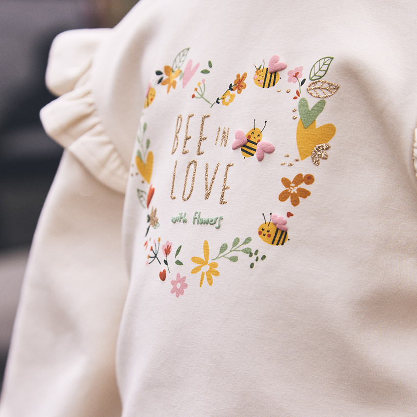 Ensemble jogging à sweat brodé pour bébé fille 