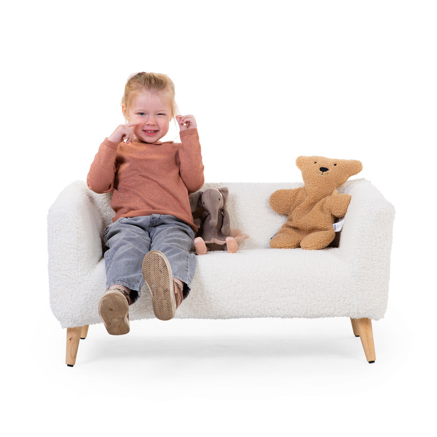 Banc pour enfant Teddy blanc 