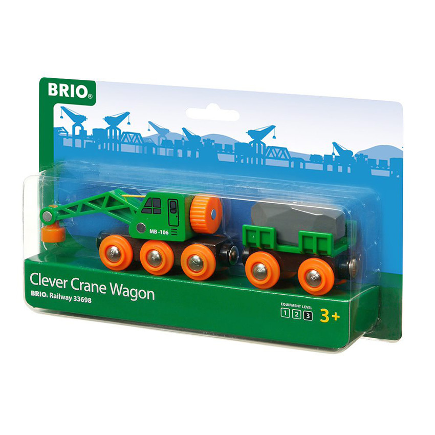 Véhicule Fonction Brio Train Wagon Grue Ingénieux 