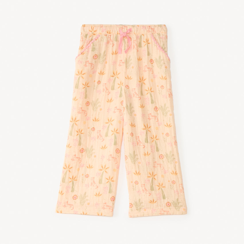 Pantalon large imprimé fantaisie pour bébé fille  