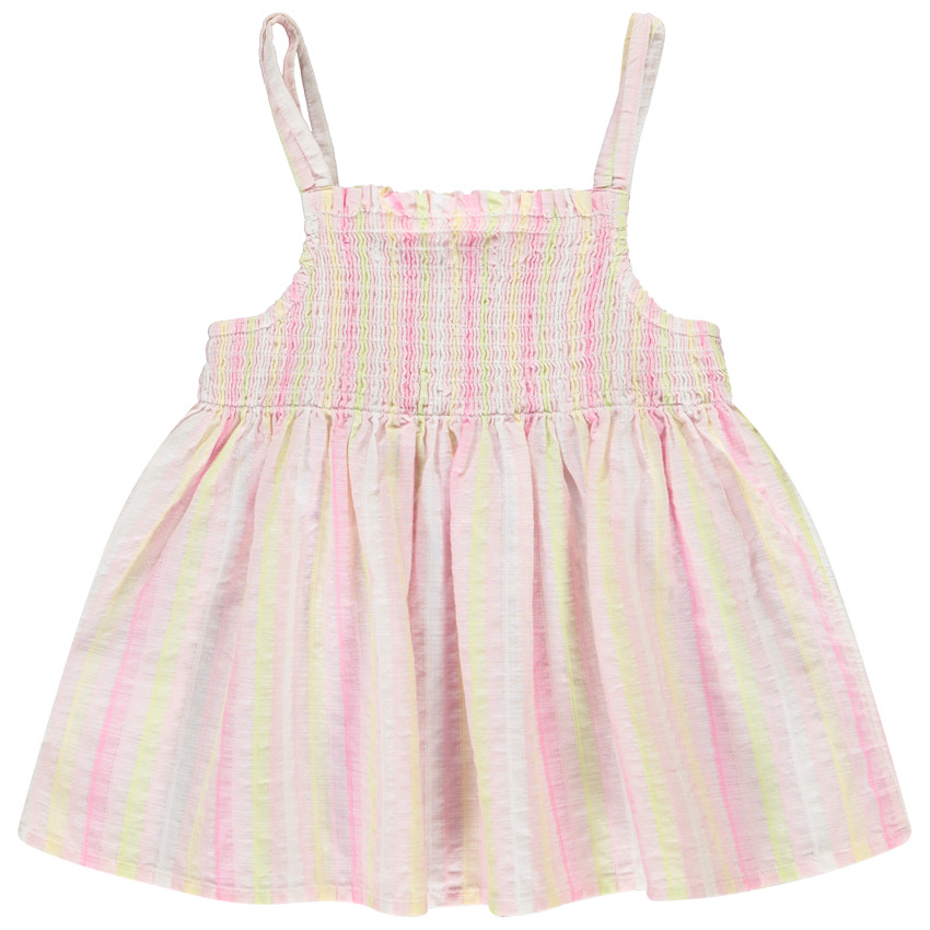 Tunique sans manches avec rayures colorés pour fille  