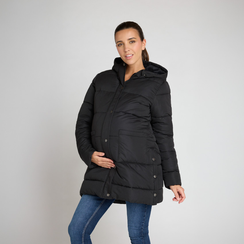 Doudoune évolutive longue et matelassée pour femme 